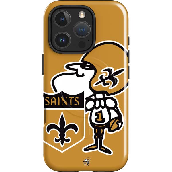NFL New Orleans Saints Retro Logo iPhone 16 Pro Max Magsafe Impact Case
