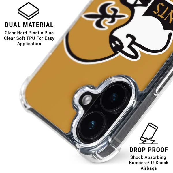 NFL New Orleans Saints Retro Logo iPhone 17 Clear Case