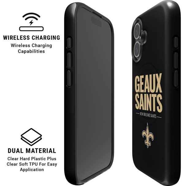 NFL New Orleans Saints Team Motto iPhone 16 Magsafe Impact Case