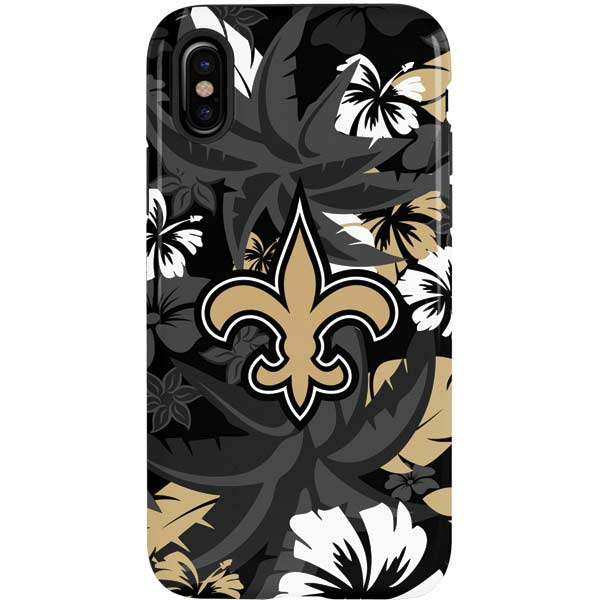 NFL New Orleans Saints Tropical Print iPhone XS Pro Case