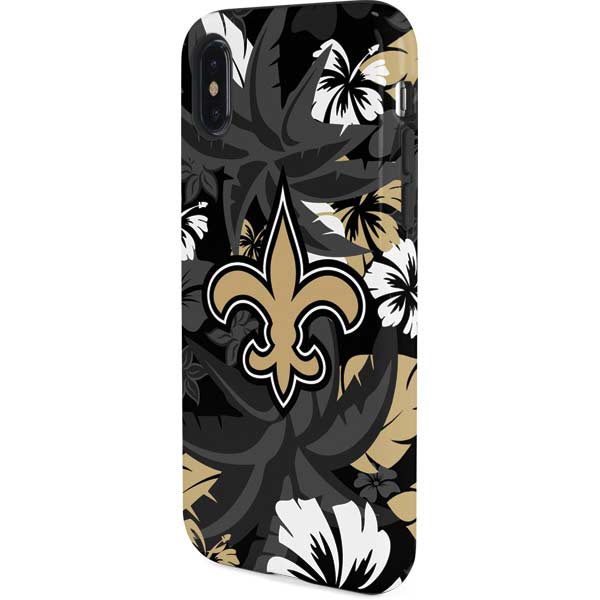 NFL New Orleans Saints Tropical Print iPhone XS Pro Case