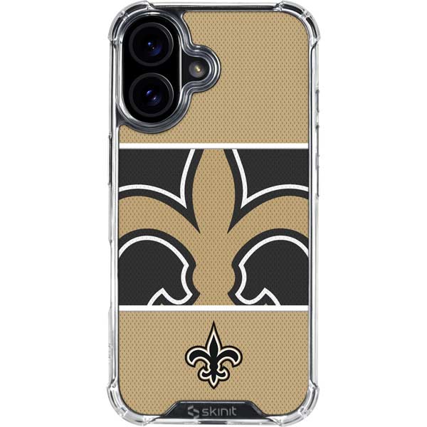 NFL New Orleans Saints Zone Block iPhone 17 Clear Case