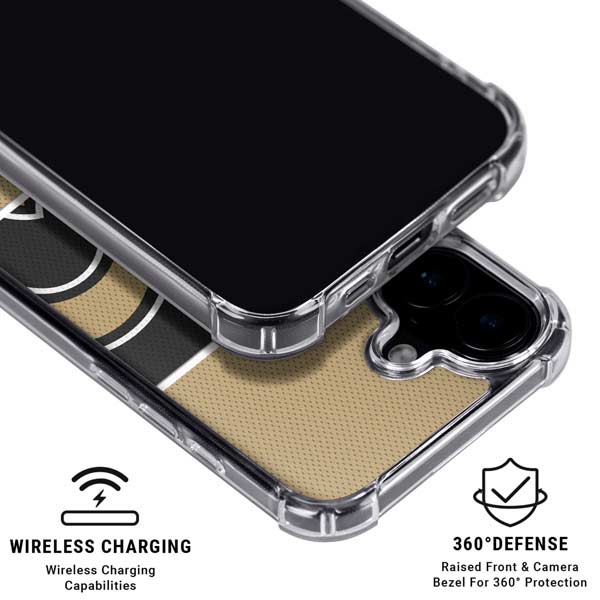 NFL New Orleans Saints Zone Block iPhone 17 Clear Case