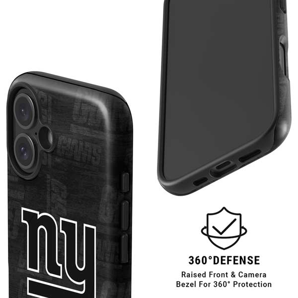 NFL New York Giants Black & White iPhone 16 Magsafe Impact Case
