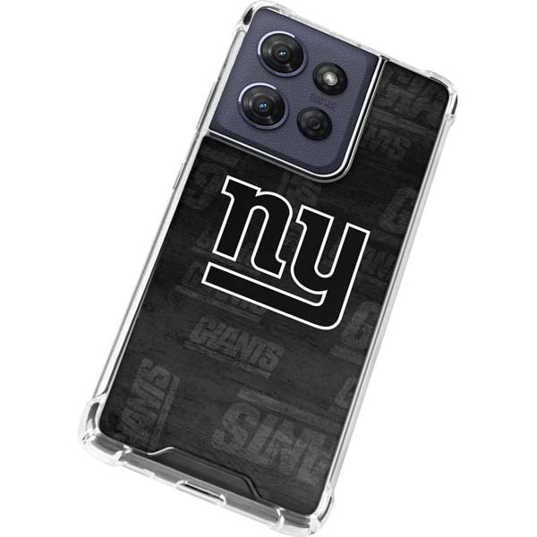 NFL New York Giants Black & White Moto G 5G (2025) Clear Case