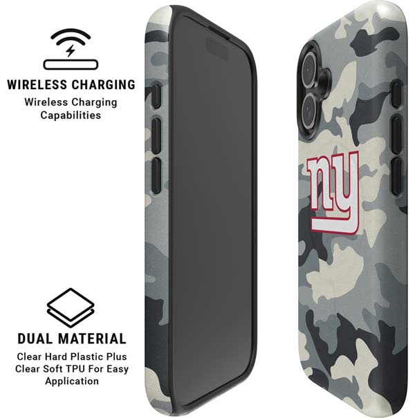 NFL New York Giants Camo iPhone 16 Magsafe Impact Case