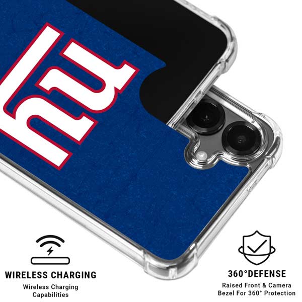 NFL New York Giants Distressed Galaxy S26 Plus Clear Case