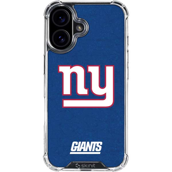 NFL New York Giants Distressed iPhone 17 Clear Case