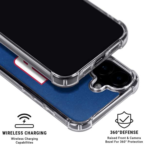 NFL New York Giants Distressed iPhone 17 Clear Case
