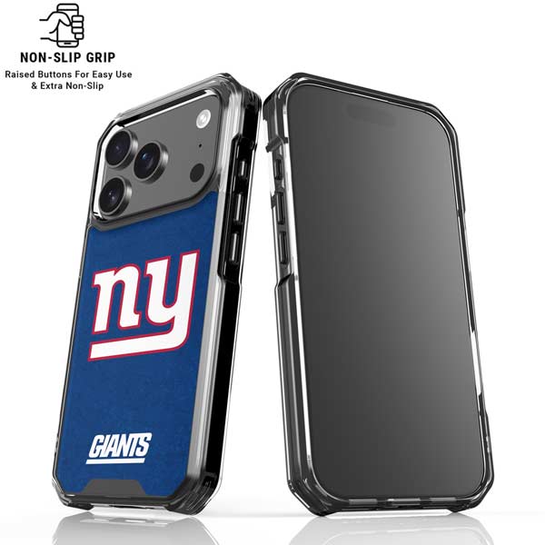 NFL New York Giants Distressed iPhone 17 Pro Clear Case