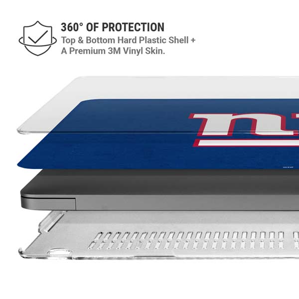 NFL New York Giants Distressed MacBook Pro 14in (2021-24) Case plus Skin