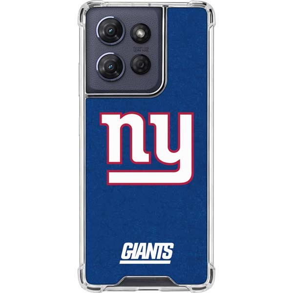 NFL New York Giants Distressed Moto G 5G (2025) Clear Case
