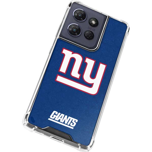 NFL New York Giants Distressed Moto G 5G (2025) Clear Case
