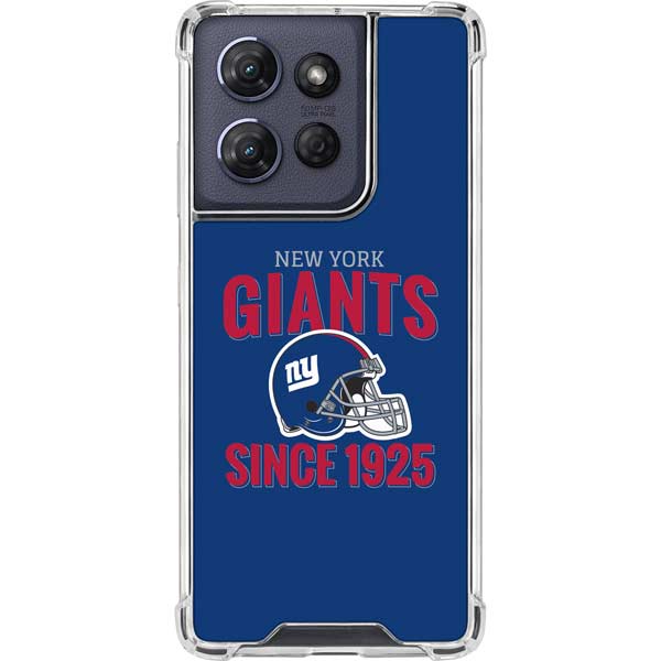 NFL New York Giants Helmet Moto G 5G (2025) Clear Case