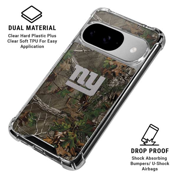 NFL New York Giants Realtree Xtra Green Camo Google Pixel 10 Clear Case