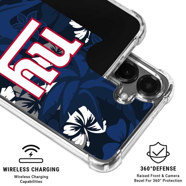 NFL New York Giants Tropical Print Galaxy S26 Plus Clear Case