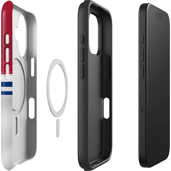 NFL New York Giants White Striped iPhone 16 Magsafe Impact Case