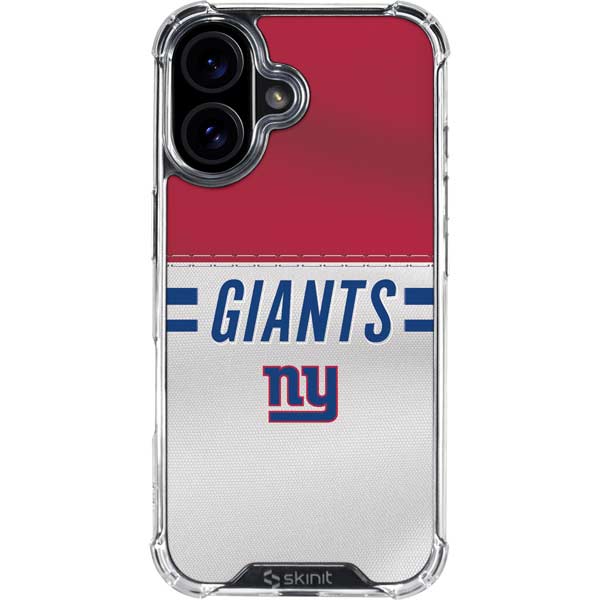 NFL New York Giants White Striped iPhone 17 Clear Case