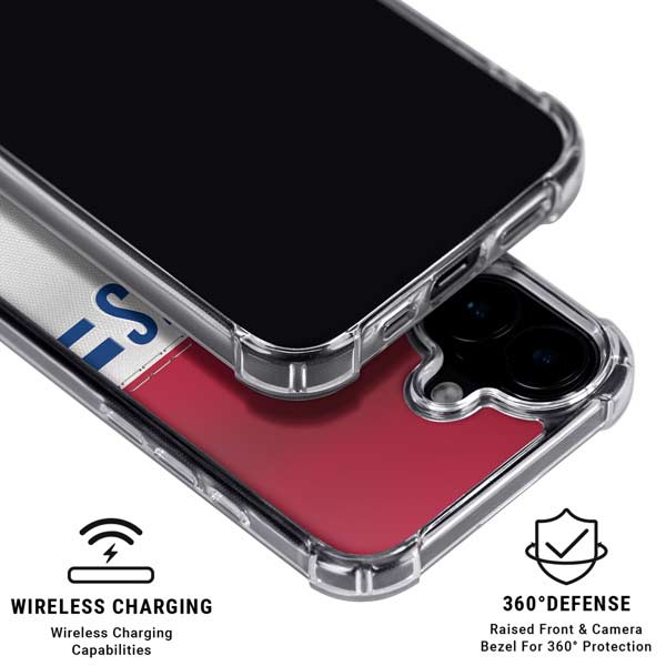 NFL New York Giants White Striped iPhone 17 Clear Case