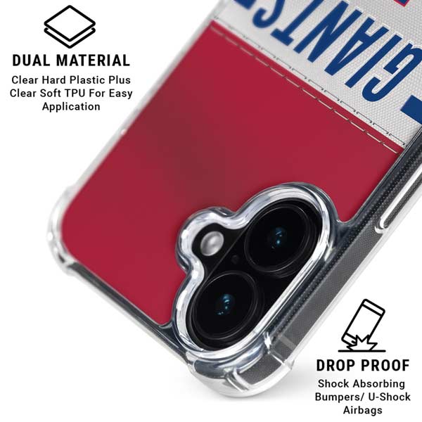 NFL New York Giants White Striped iPhone 17 Clear Case