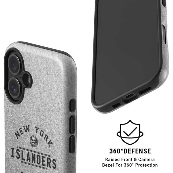 NHL New York Islanders Black Text iPhone 16 Magsafe Impact Case