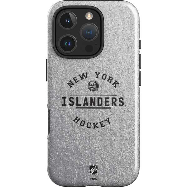 NHL New York Islanders Black Text iPhone 16 Pro Magsafe Impact Case