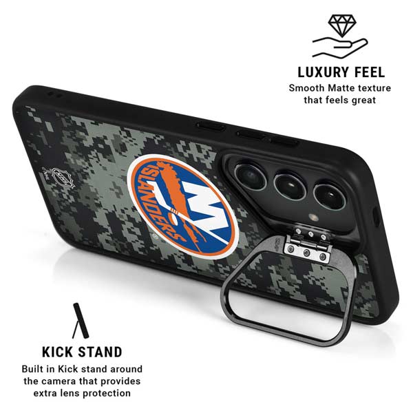 NHL New York Islanders Camo Galaxy S26 Ultra Kickstand Case