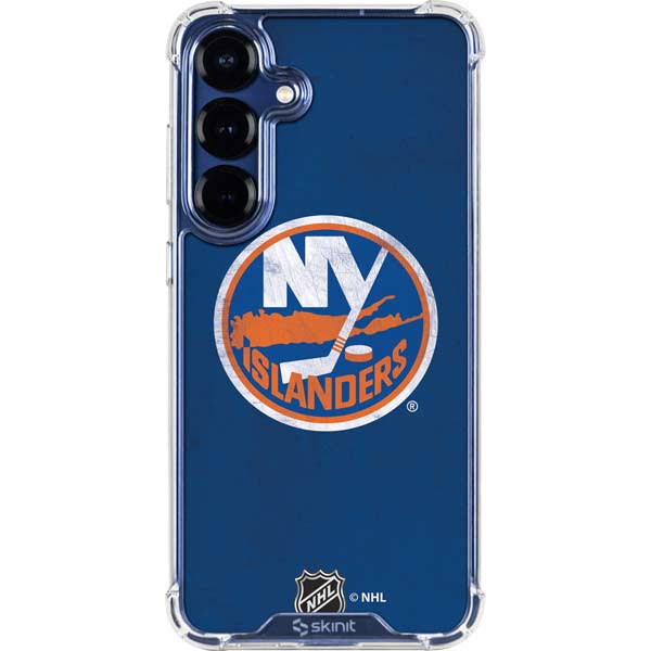 NHL New York Islanders Distressed Galaxy S25 FE Clear Case