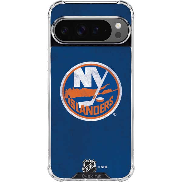 NHL New York Islanders Distressed Google Pixel 10 Pro XL Clear Case