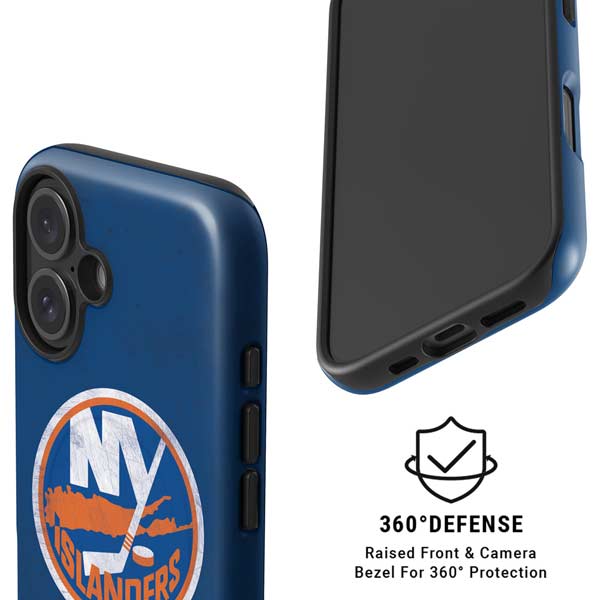 NHL New York Islanders Distressed iPhone 16 Magsafe Impact Case