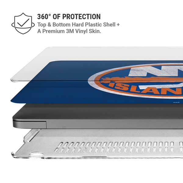 NHL New York Islanders Distressed MacBook Pro 14in (2021-24) Case plus Skin