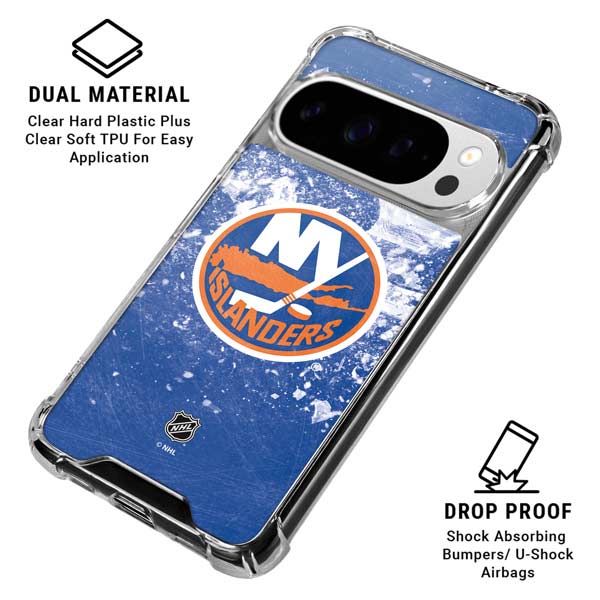 NHL New York Islanders Frozen Google Pixel 10 Pro XL Clear Case