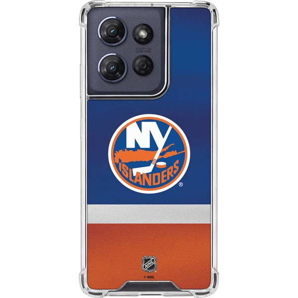 NHL New York Islanders Jersey Moto G 5G (2025) Clear Case