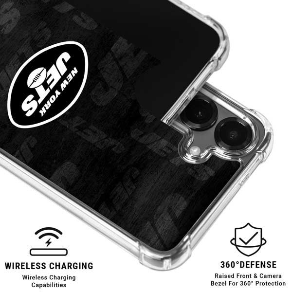 NFL New York Jets Black & White Galaxy S26 Clear Case