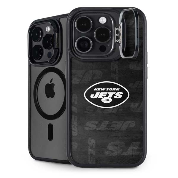 NFL New York Jets Black & White iPhone 14 Pro Kickstand Case