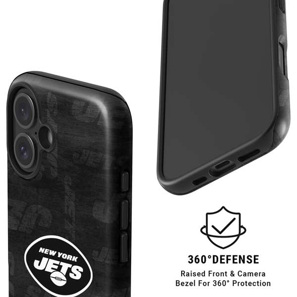 NFL New York Jets Black & White iPhone 16 Magsafe Impact Case