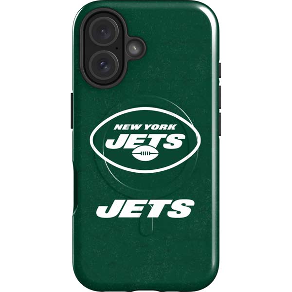 NFL New York Jets Distressed iPhone 16 Magsafe Impact Case