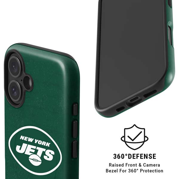 NFL New York Jets Distressed iPhone 16 Magsafe Impact Case