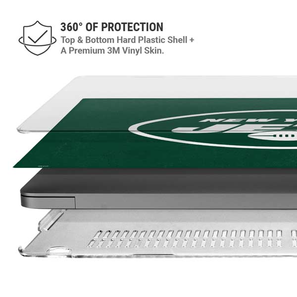NFL New York Jets Distressed MacBook Pro 14in (2021-24) Case plus Skin