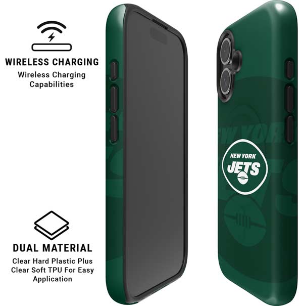 NFL New York Jets Double Vision iPhone 16 Magsafe Impact Case