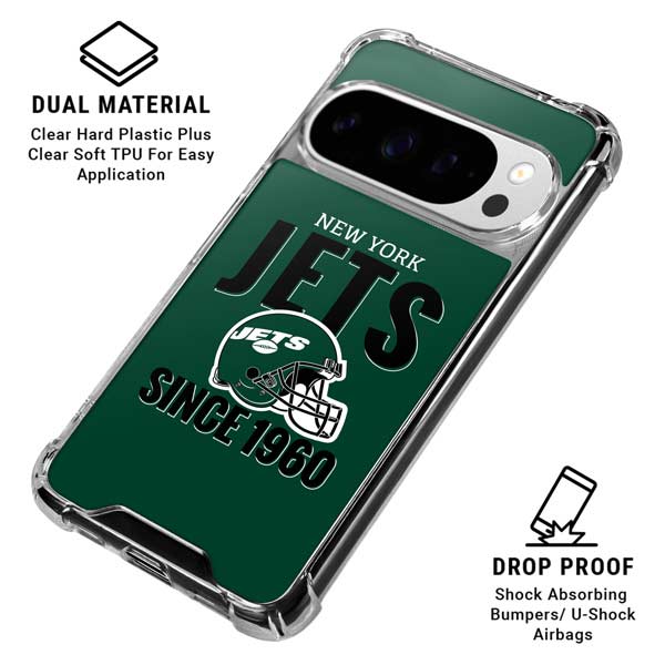 NFL New York Jets Helmet Google Pixel 10 Pro Clear Case