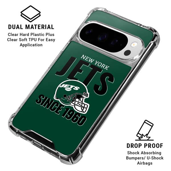 NFL New York Jets Helmet Google Pixel 10 Pro XL Clear Case