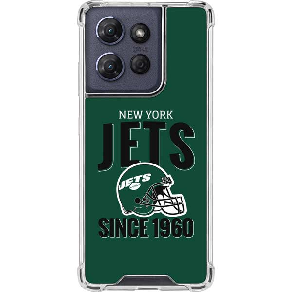 NFL New York Jets Helmet Moto G 5G (2025) Clear Case