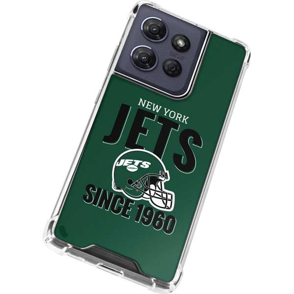 NFL New York Jets Helmet Moto G 5G (2025) Clear Case