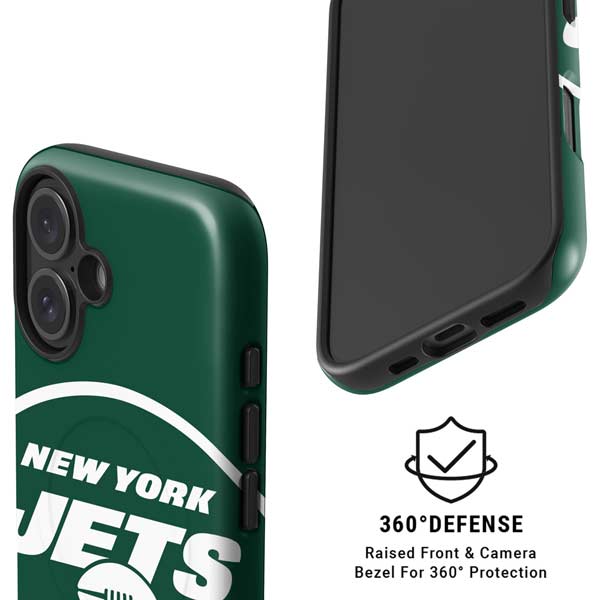 NFL New York Jets Large Logo iPhone 16 Plus Magsafe Impact Case