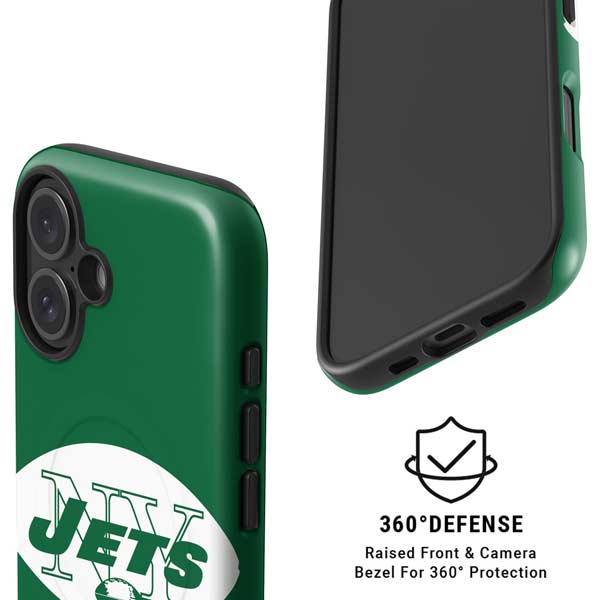 NFL New York Jets Retro Logo iPhone 16 Magsafe Impact Case