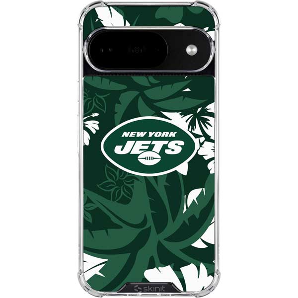 NFL New York Jets Tropical Print Google Pixel 10 Clear Case