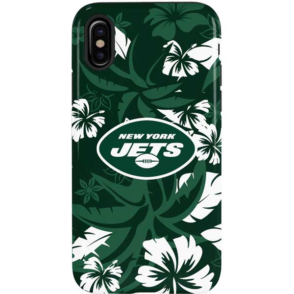 NFL New York Jets Tropical Print iPhone XS Pro Case