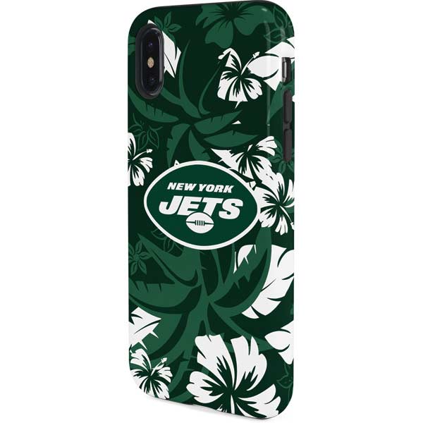 NFL New York Jets Tropical Print iPhone XS Pro Case