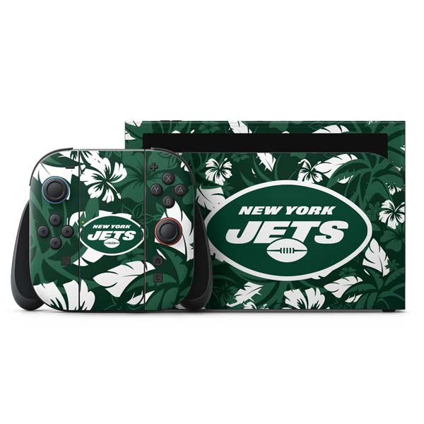 NFL New York Jets Tropical Print Nintendo Switch 2 (2025) with Joy-Con Skin